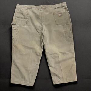 Carhartt Dungaree Fit Khaki Canvas Tan Brown Workwear Pants Men's Size 52 x 28